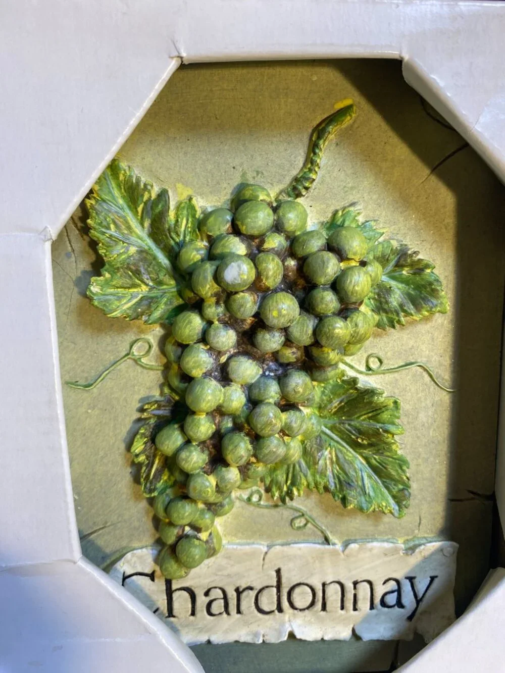 Vintage 3D Resin Wine Grape Wall Plaques Set of 4